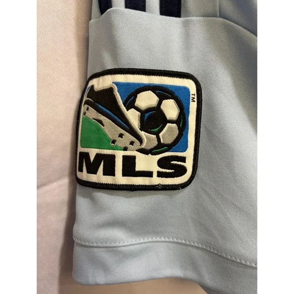 Sporting Kansas City 2013 MLS Adidas Soccer Jersey Climacool Two Tone Blue Large - Picture 6 of 7